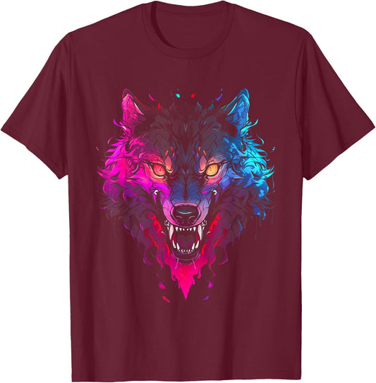 Horror Werewolf Head Halloween Mythology Wolf Shifter Lycan T-Shirt - T-Shirt | Maroon