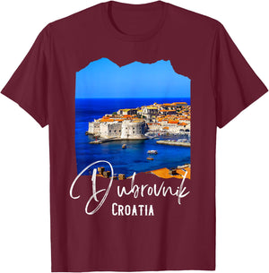 Dubrovnik Souvenir Croatia Dubrovnik T-Shirt - T-Shirt | Maroon