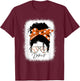Datroit Messy Bun Bleached I Love Datroit T-Shirt - T-Shirt | Maroon
