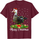 Duck Bird Lover Matching Santa Hat Muscovy Duck Christmas T-Shirt - T-Shirt | Maroon