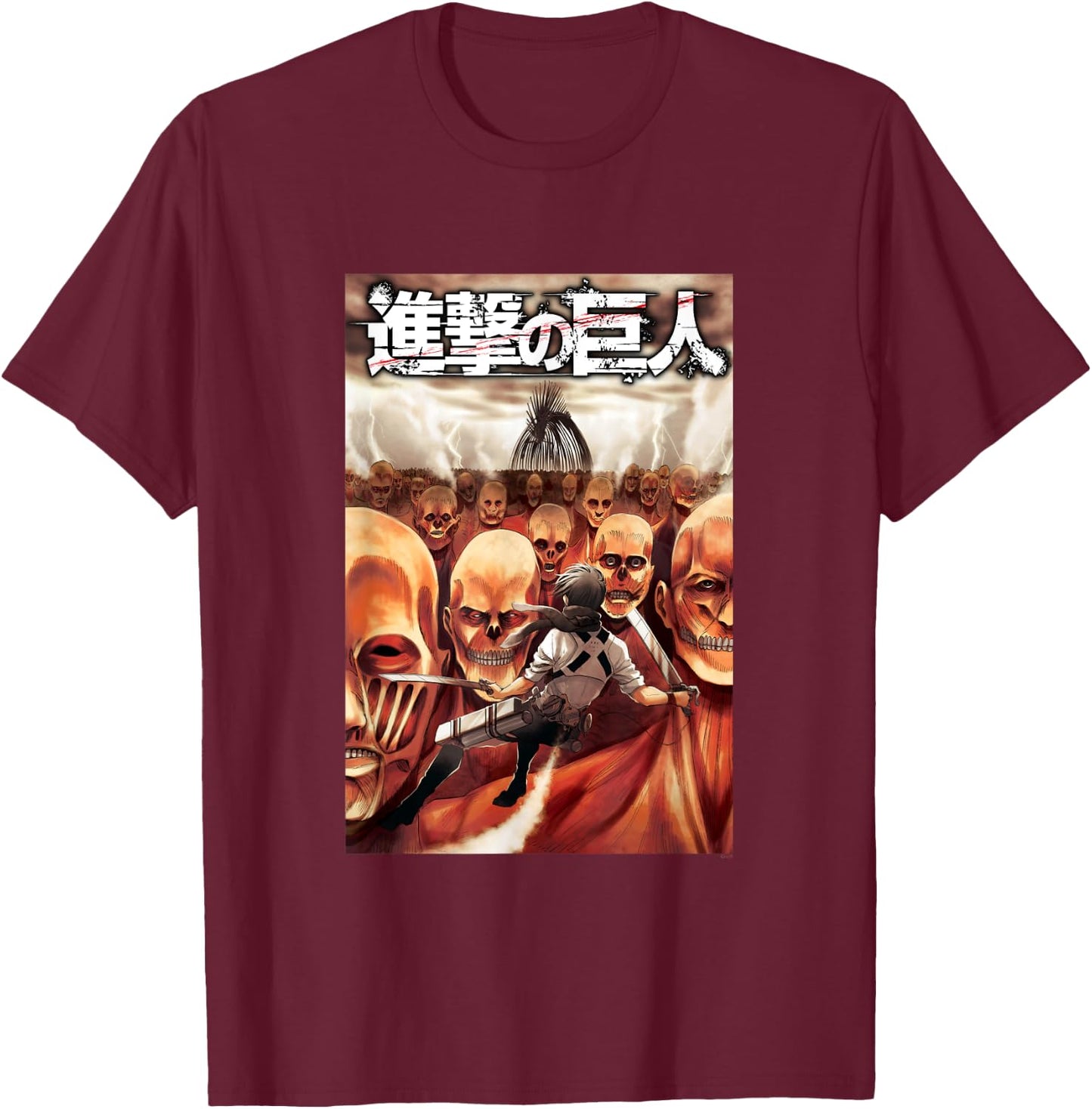 Attack on Titan Manga Mikasa Volume 31 Cover AOT Manga T-Shirt - T-Shirt | Maroon