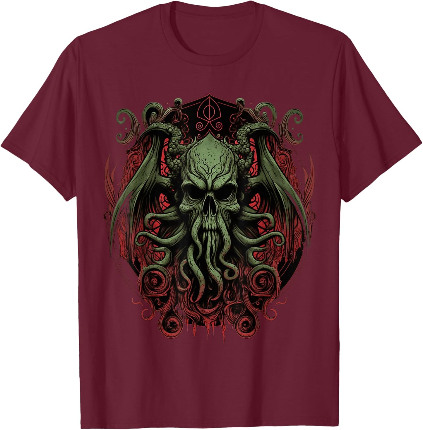 Cthulhu Lovecraft | Horror Cthulhu Myth | Entity of Cthulhu T-Shirt - T-Shirt | Maroon