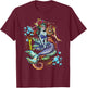 Day Of The Dead Seahorse Mermaid Art Design T-Shirt - T-Shirt | Maroon