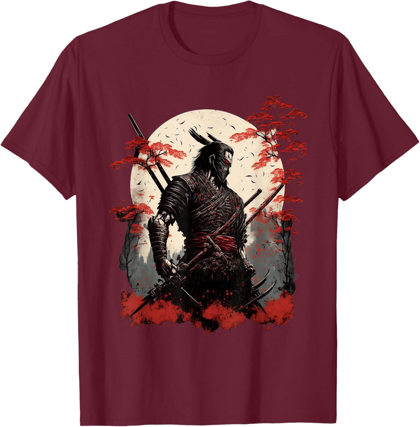 Ancient Japanese Samurai Shirt Bushido Code Warrior Gifts T-Shirt - T-Shirt | Maroon
