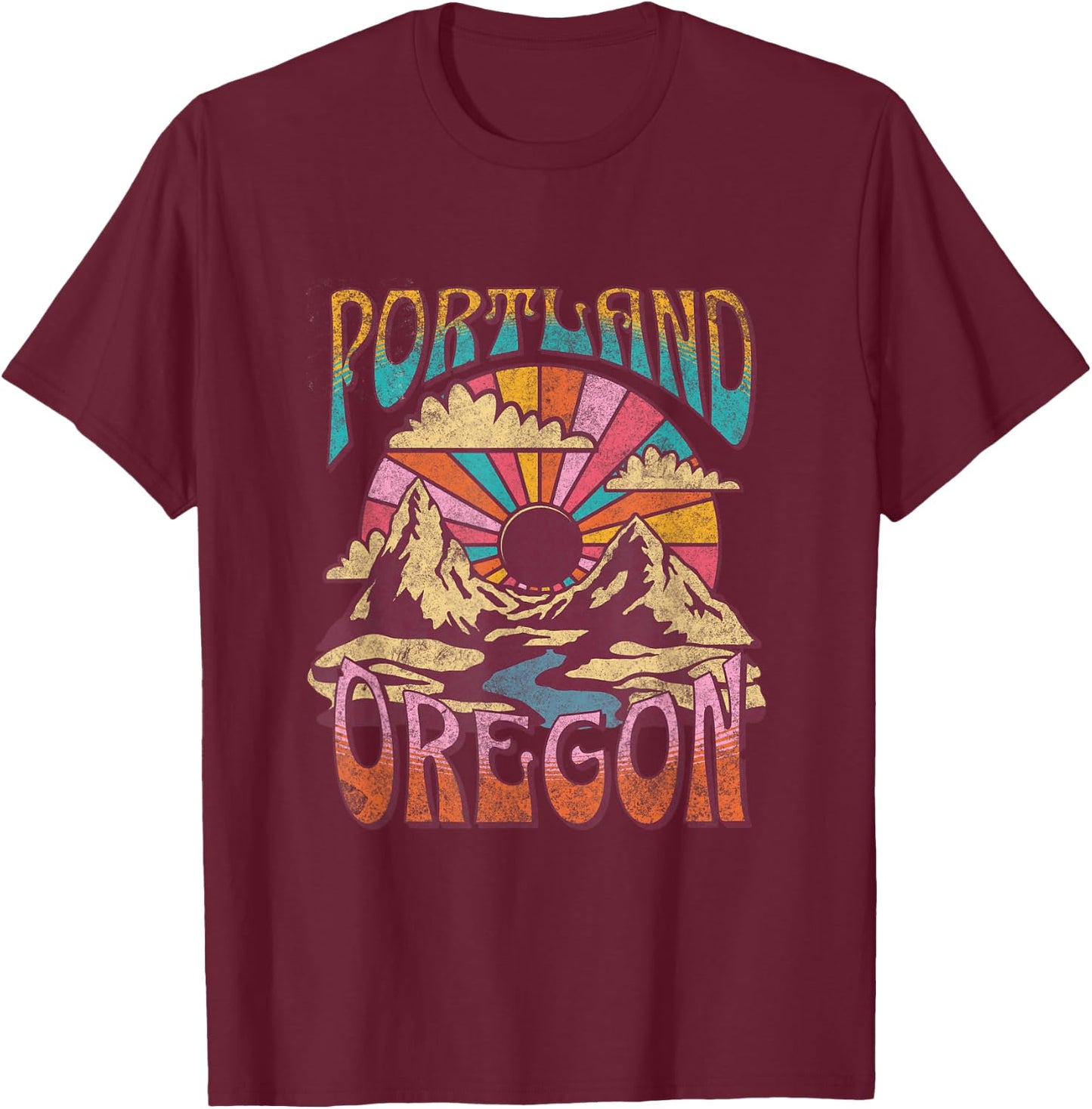 Portland Oregon T-Shirt - T-Shirt | Maroon