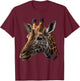Giraffe Animal Print Giraffe T-Shirt - T-Shirt | Maroon