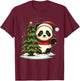Xmas Panda Santa on Christmas Panda T-Shirt - T-Shirt | Maroon