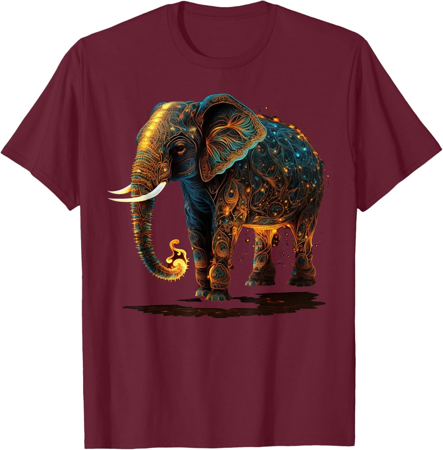 Cute Elephant Lover Animal on Elephant T-Shirt - T-Shirt | Maroon