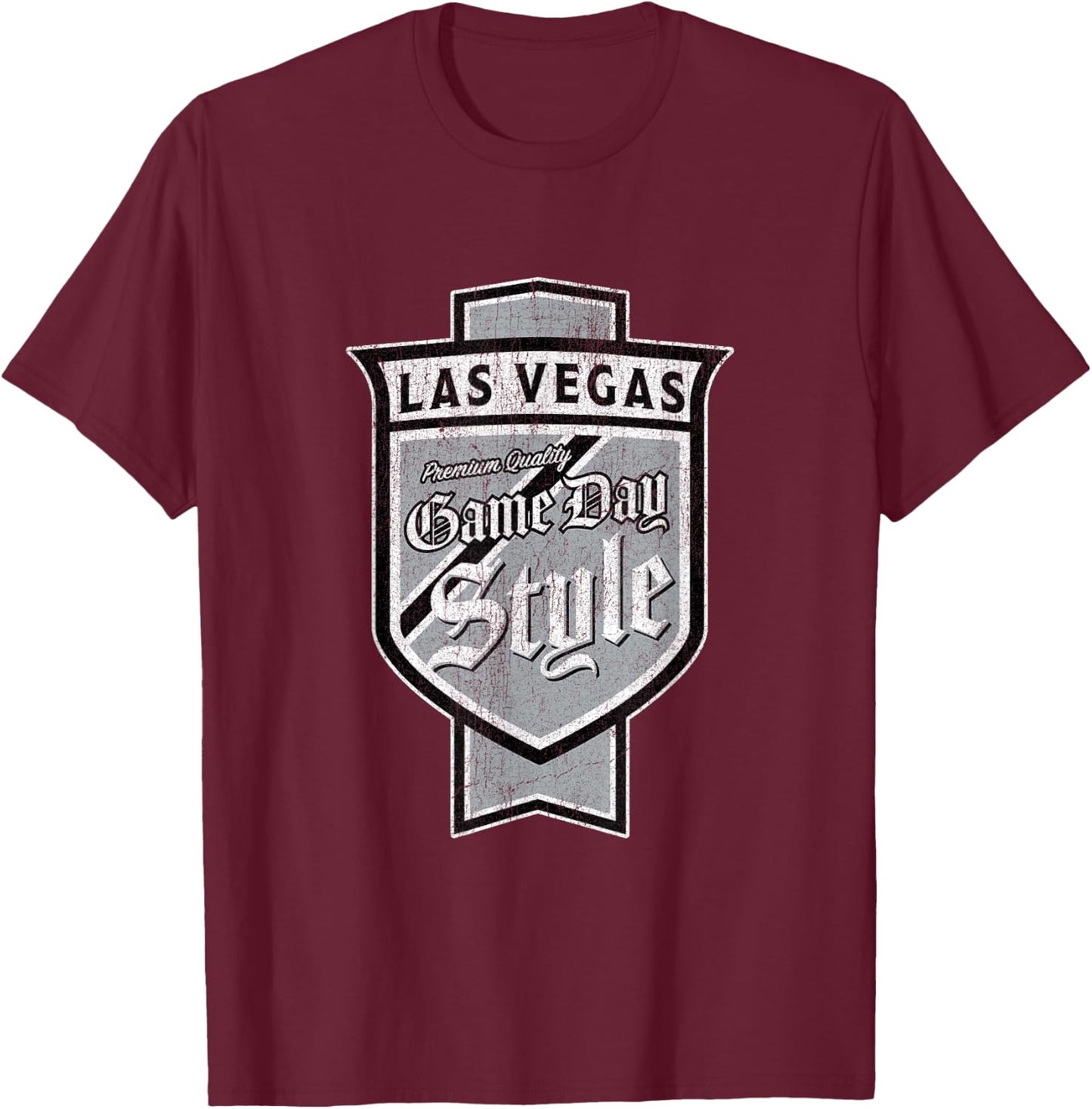 Vintage Las Vegas Beer Label - Sin City Pride T-Shirt - T-Shirt | Maroon