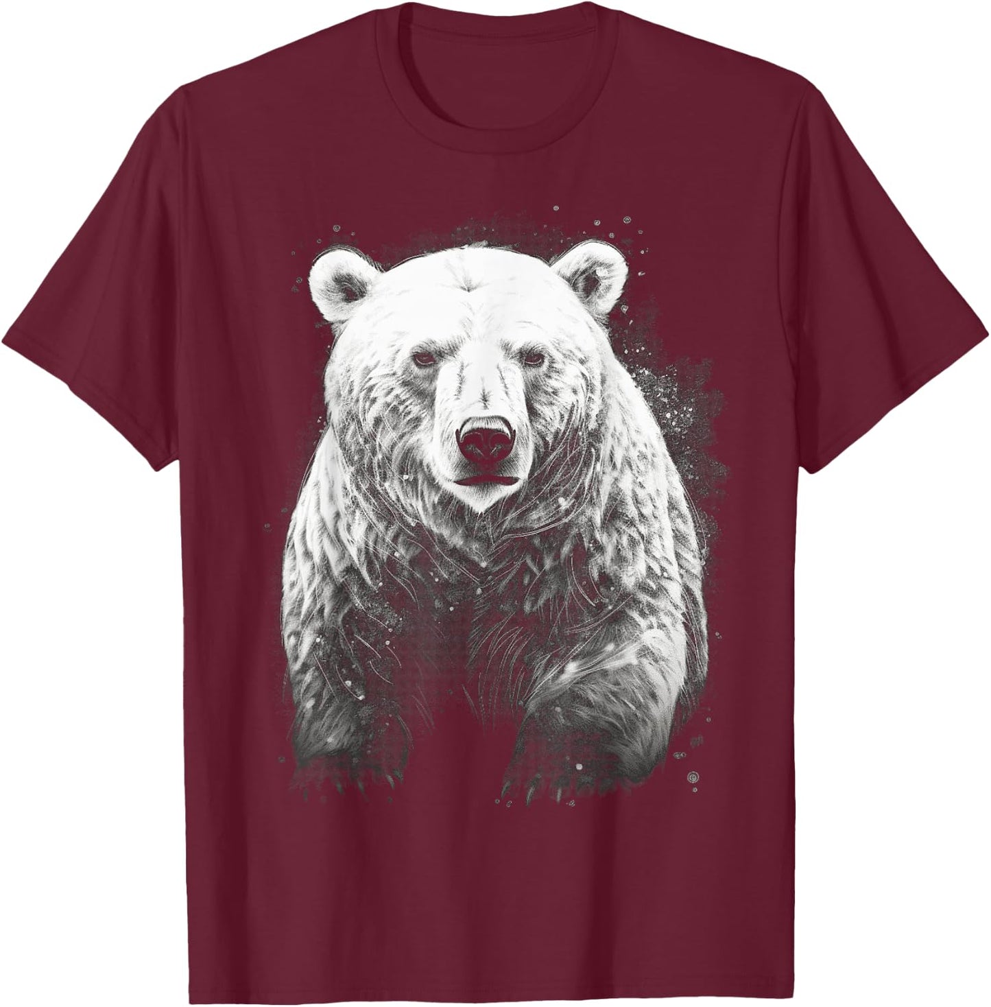 Polar Bear wild animals art animal animal Polar Bear T-Shirt - T-Shirt | Maroon