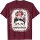 Messy Bun Nurse practitioner Life Funny NP RN Nurse T-Shirt - T-Shirt | Maroon