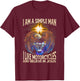 I'm a simple man I like motorcycles and believe in jesus T-Shirt - T-Shirt | Maroon