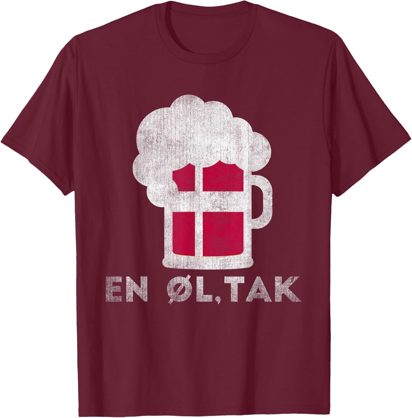 Funny Danish Beer Order Denmark T-Shirt - T-Shirt | Maroon