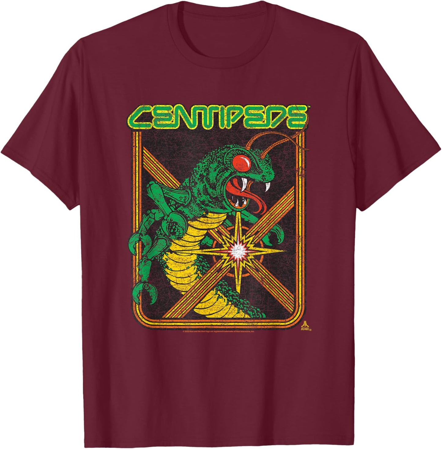 Atari Centipede Blast T-Shirt - T-Shirt | Maroon