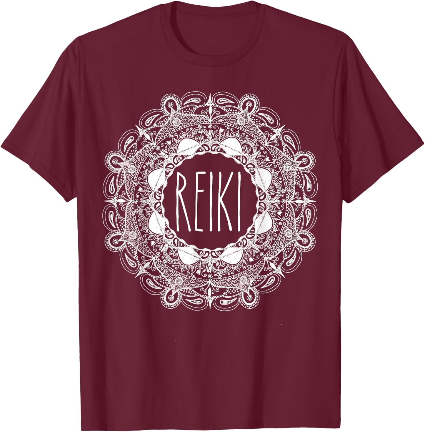Mandala Reiki T-Shirt - T-Shirt | Maroon