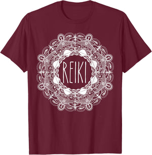 Mandala Reiki T-Shirt - T-Shirt | Maroon
