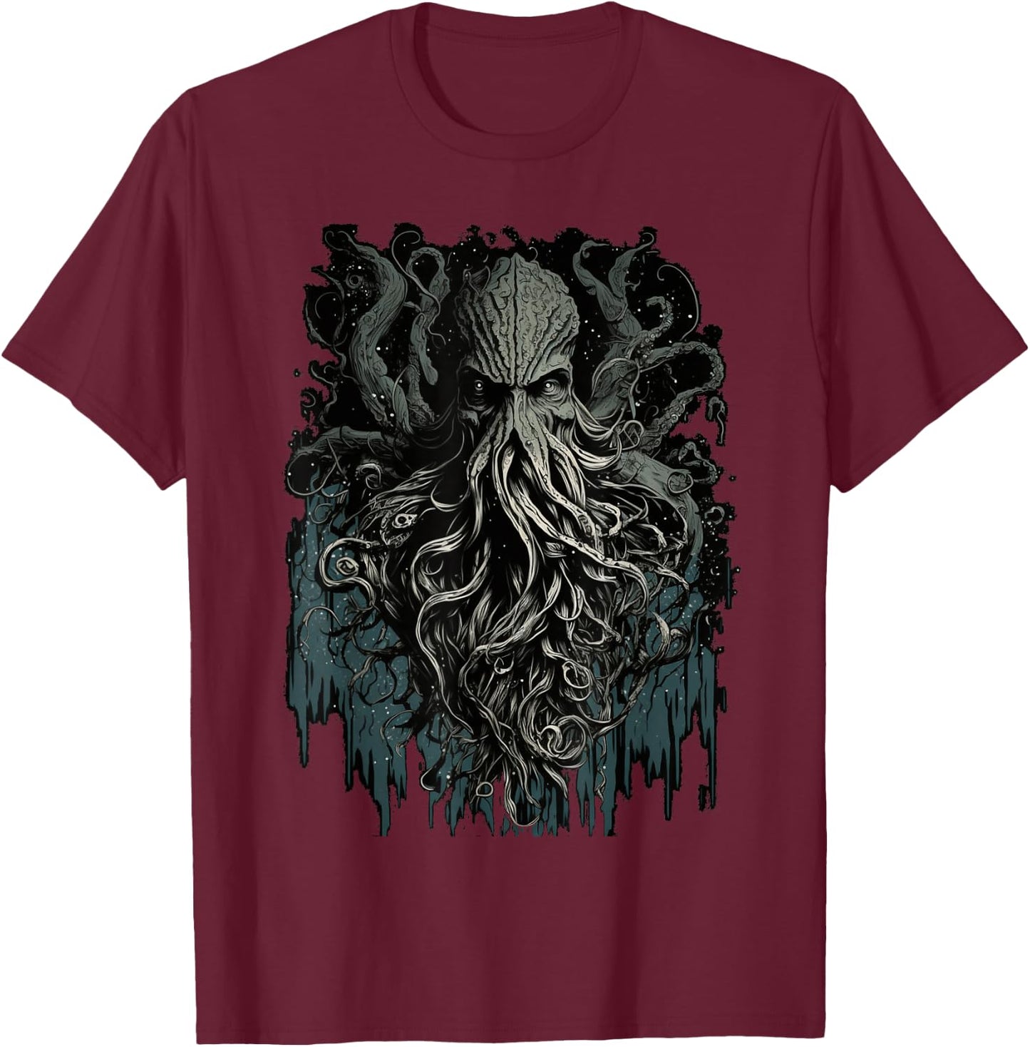 Cthulhu Lovecraft | Horror Cthulhu Myth | Entity of Cthulhu T-Shirt - T-Shirt | Maroon