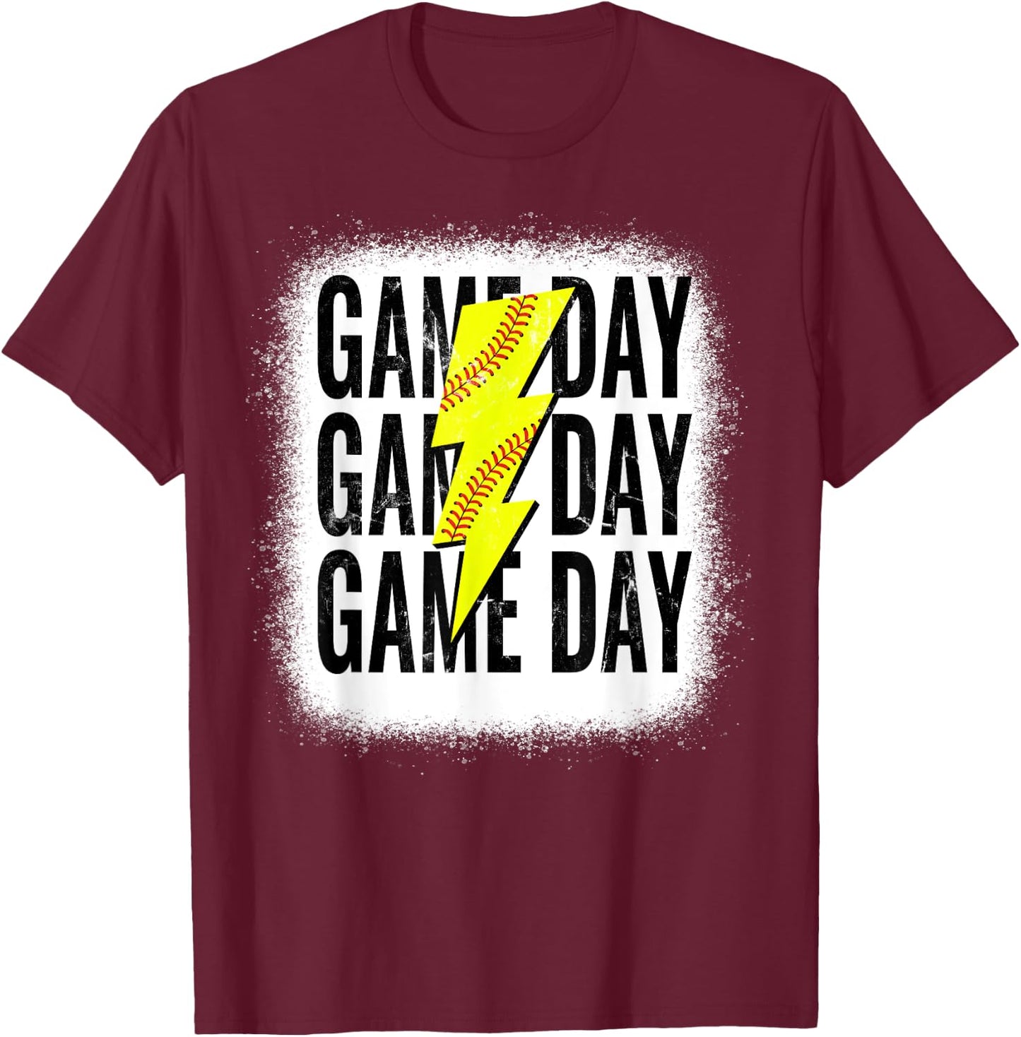 Softball Mom Leopard Game Day Mother's Day T-Shirt - T-Shirt | Maroon