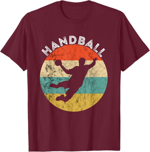 Handball Vintage Retro Handball Player Handball Game T-Shirt - T-Shirt | Maroon