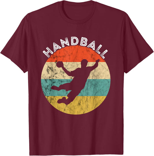 Handball Vintage Retro Handball Player Handball Game T-Shirt - T-Shirt | Maroon
