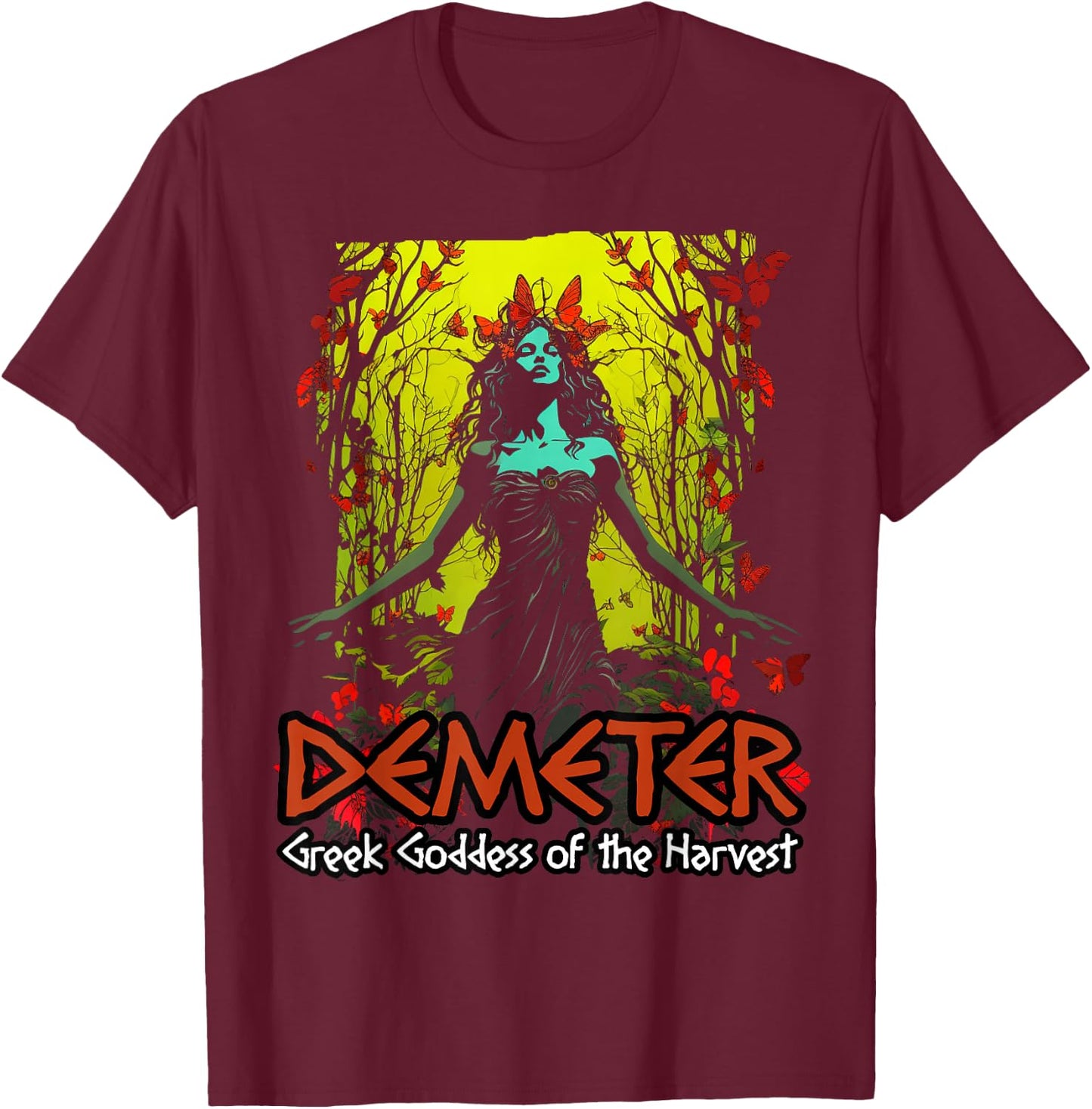 Greek Goddess Greek Mythology Demeter T-Shirt - T-Shirt | Maroon