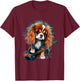 Funny Cavalier King Charles Spaniel Cute Ronk Roll Rocker Women Girls Kids T-Shirt - T-Shirt | Maroon