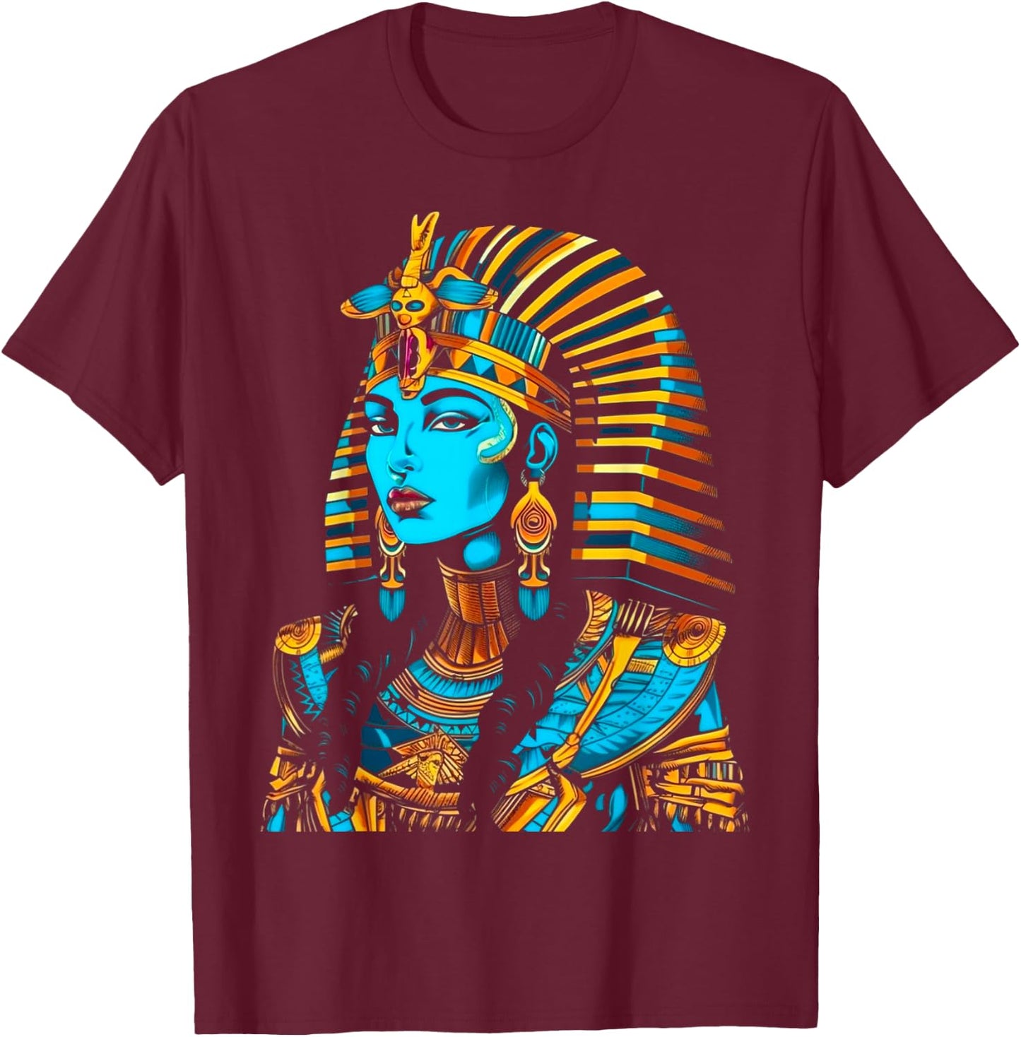Egyptian Goddess Design T-Shirt - T-Shirt | Maroon