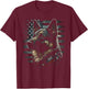 German Shepherd USA Flag Patriotic Shepherd T-Shirt - T-Shirt | Maroon