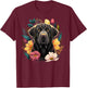 Cute black Labrador Dog on black Labrador Retriever Lover Men Women Kids T-Shirt - T-Shirt | Maroon