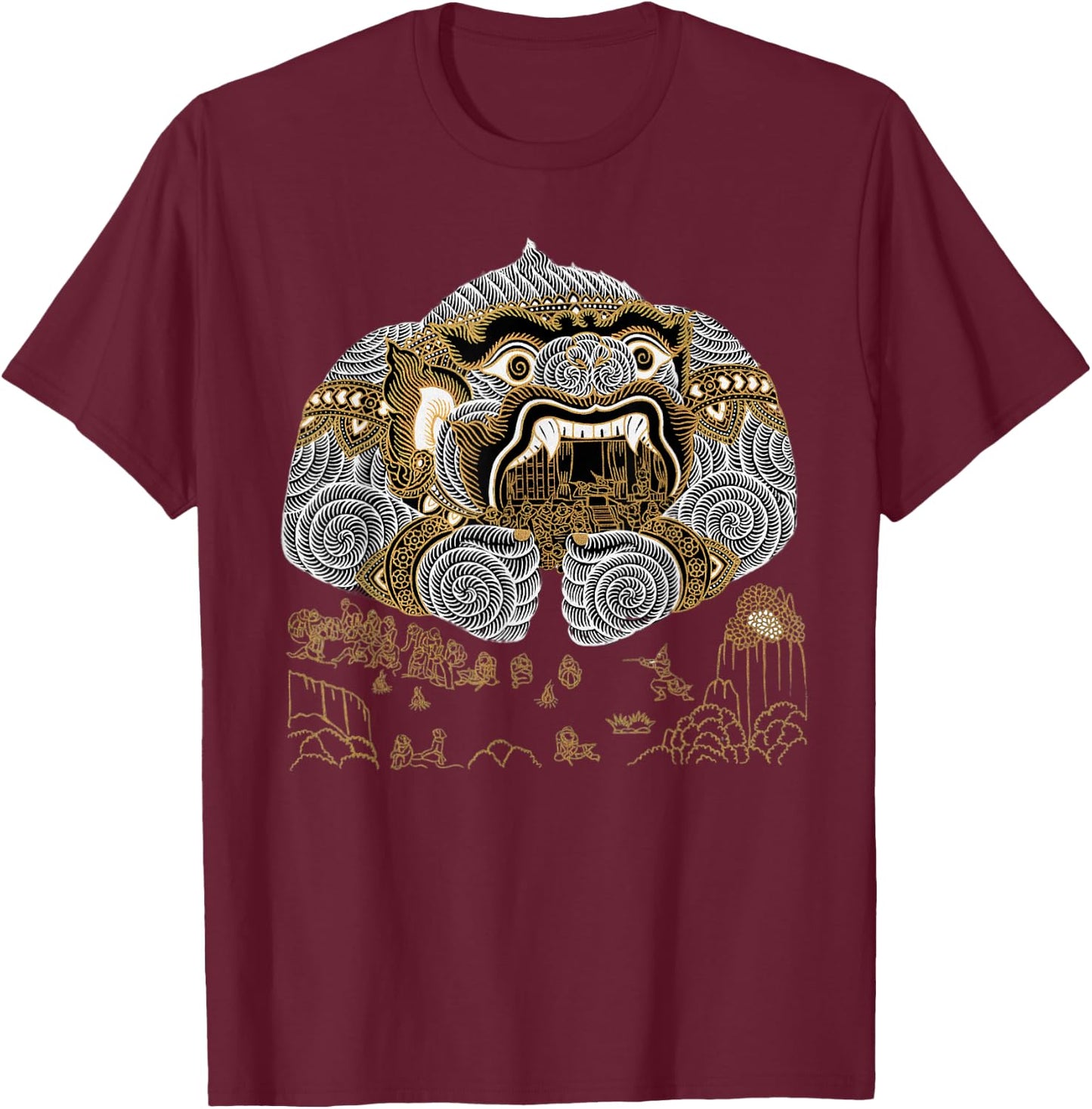 Khmer Reahu T-Shirt - T-Shirt | Maroon