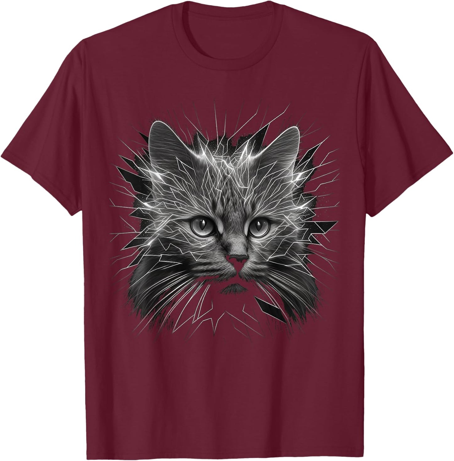 Cat, animal lovers, animal cat T-Shirt - T-Shirt | Maroon