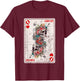Queen of Hearts Card Game Horror Heart Queen Gothic T-Shirt - T-Shirt | Maroon