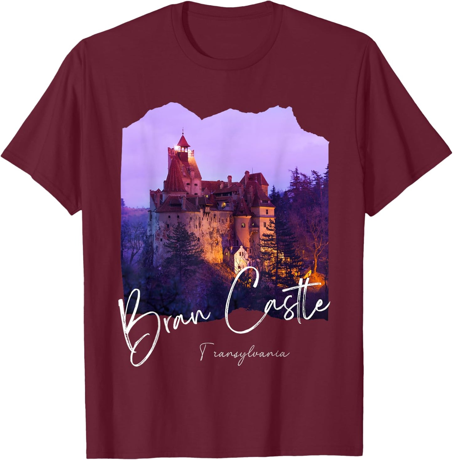 Bran Castle Romania Bran Castle T-Shirt - T-Shirt | Maroon