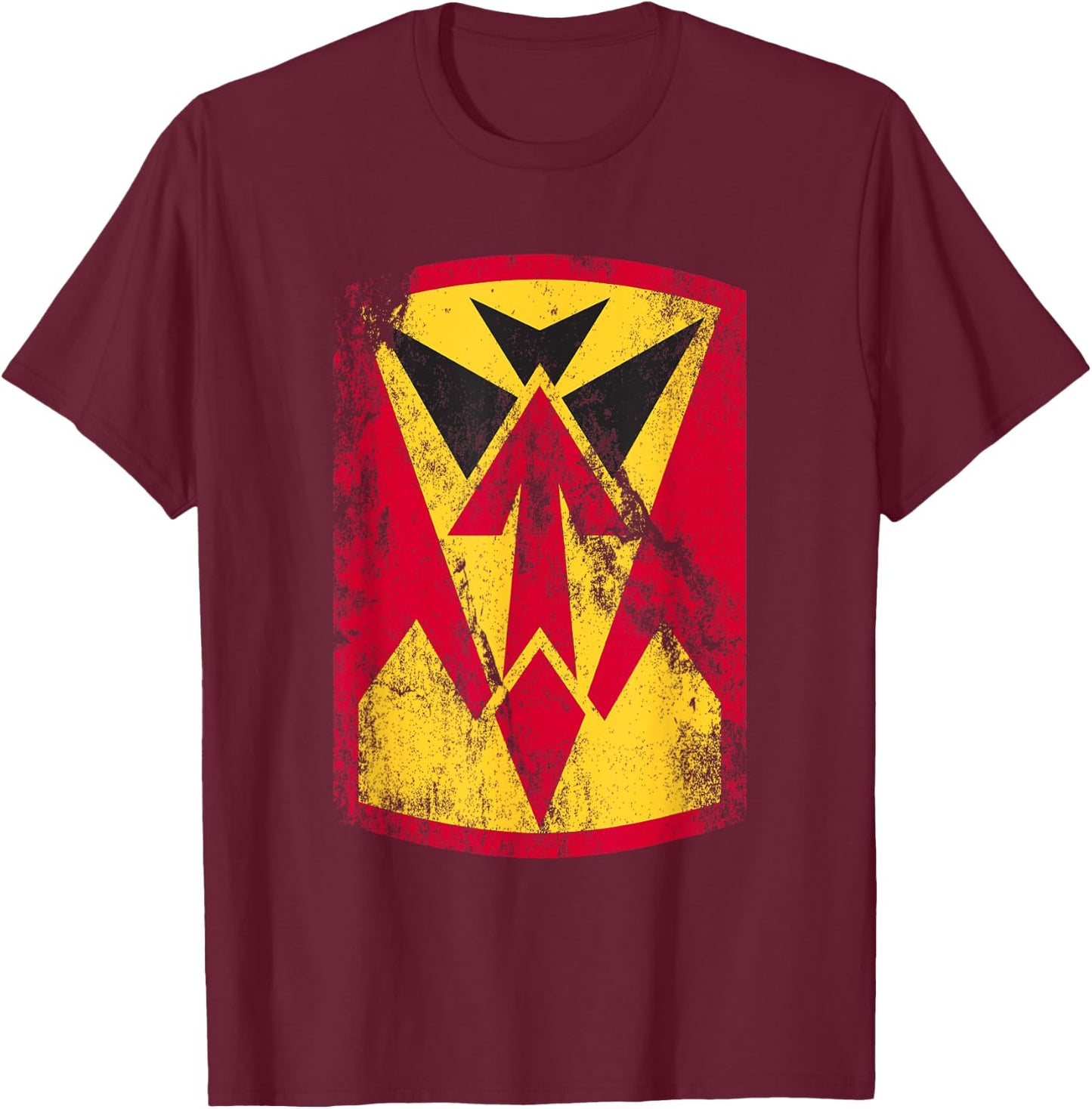 35th Air Defense Artillery Brigade Patch - 35th ADA Vintage T-Shirt - T-Shirt | Maroon