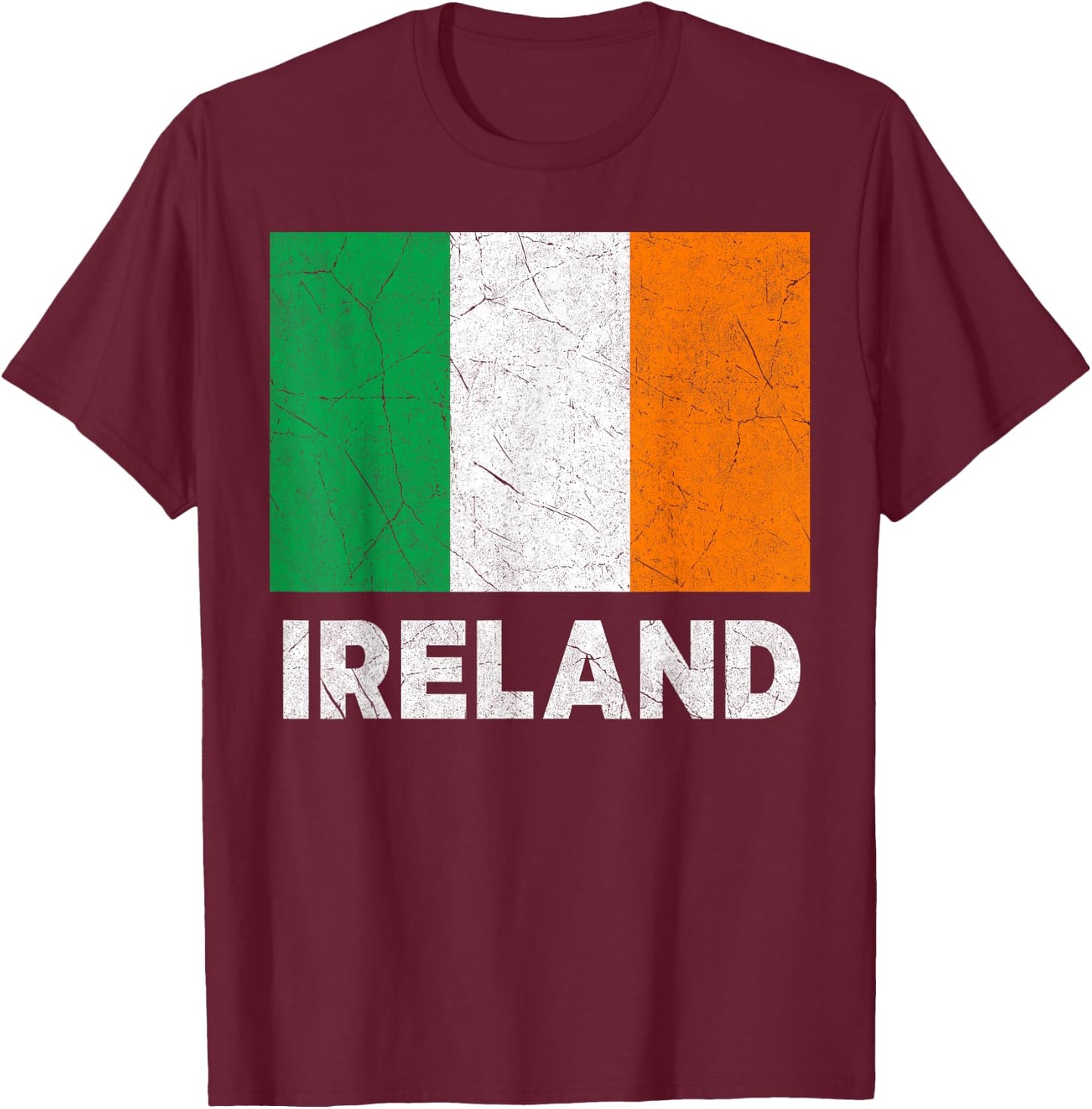 Irish Flag Ireland Women Boys Girls Kids Birthday T-Shirt - T-Shirt | Maroon