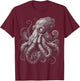Octopus Tentacle Sea Creature Ocean Marine Biology Design T-Shirt - T-Shirt | Maroon