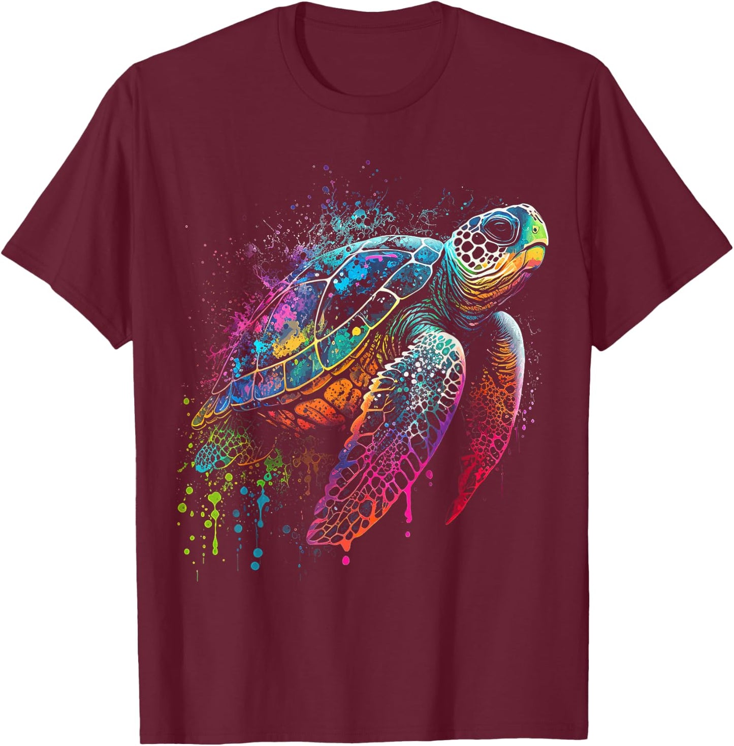 Sea Turtle Beach Lover Ocean Animal Graphic Novelty T-Shirt - T-Shirt | Maroon