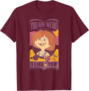 Disney and Pixar's Up Ellie You are Weird I Like You T-Shirt - T-Shirt | Maroon
