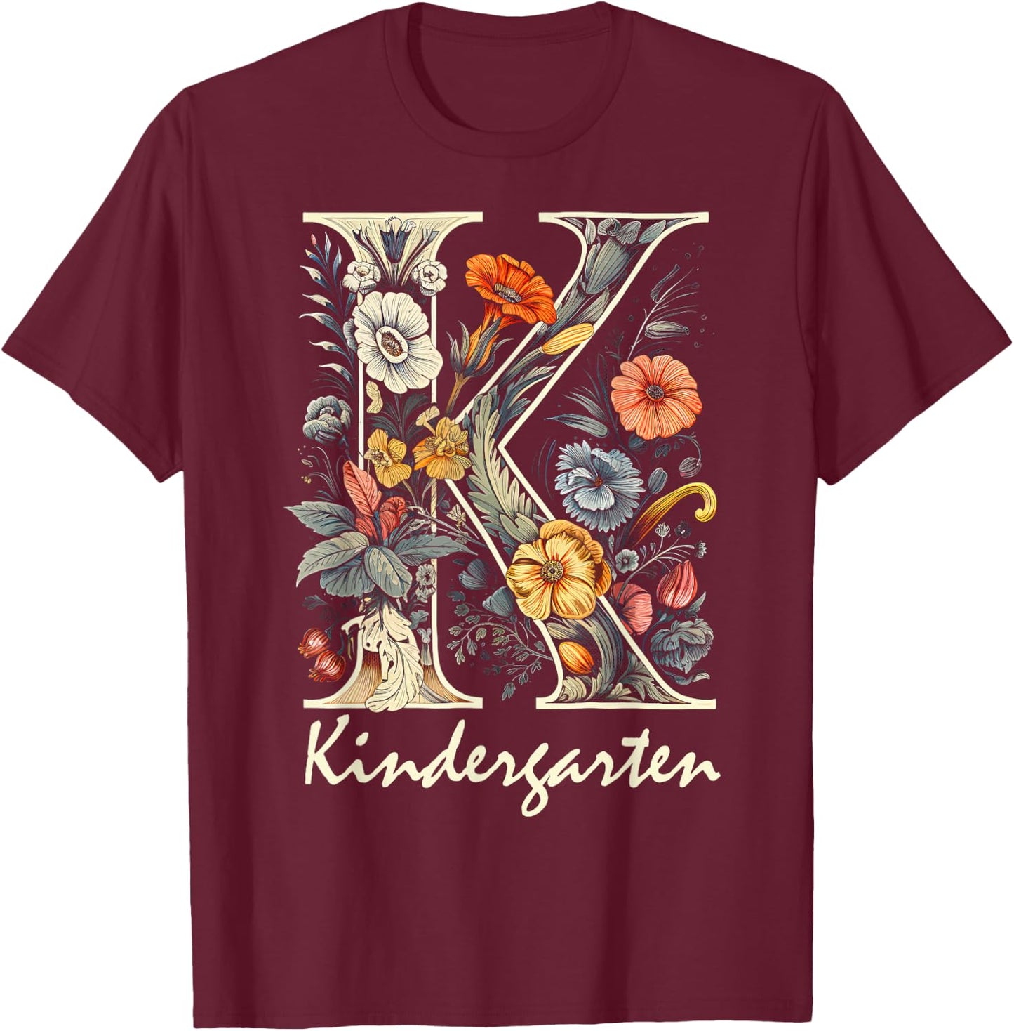 Kindergarten Teacher First Day of School Back to School Kids T-Shirt - T-Shirt | Maroon