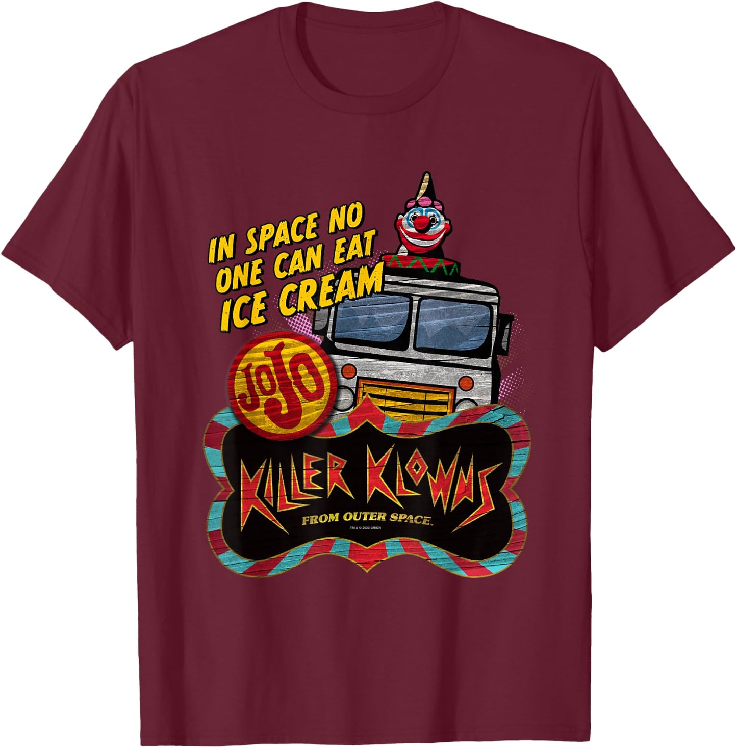 Killer Klowns from Outer Space Jojo Ice Cream Truck T-Shirt - T-Shirt | Maroon