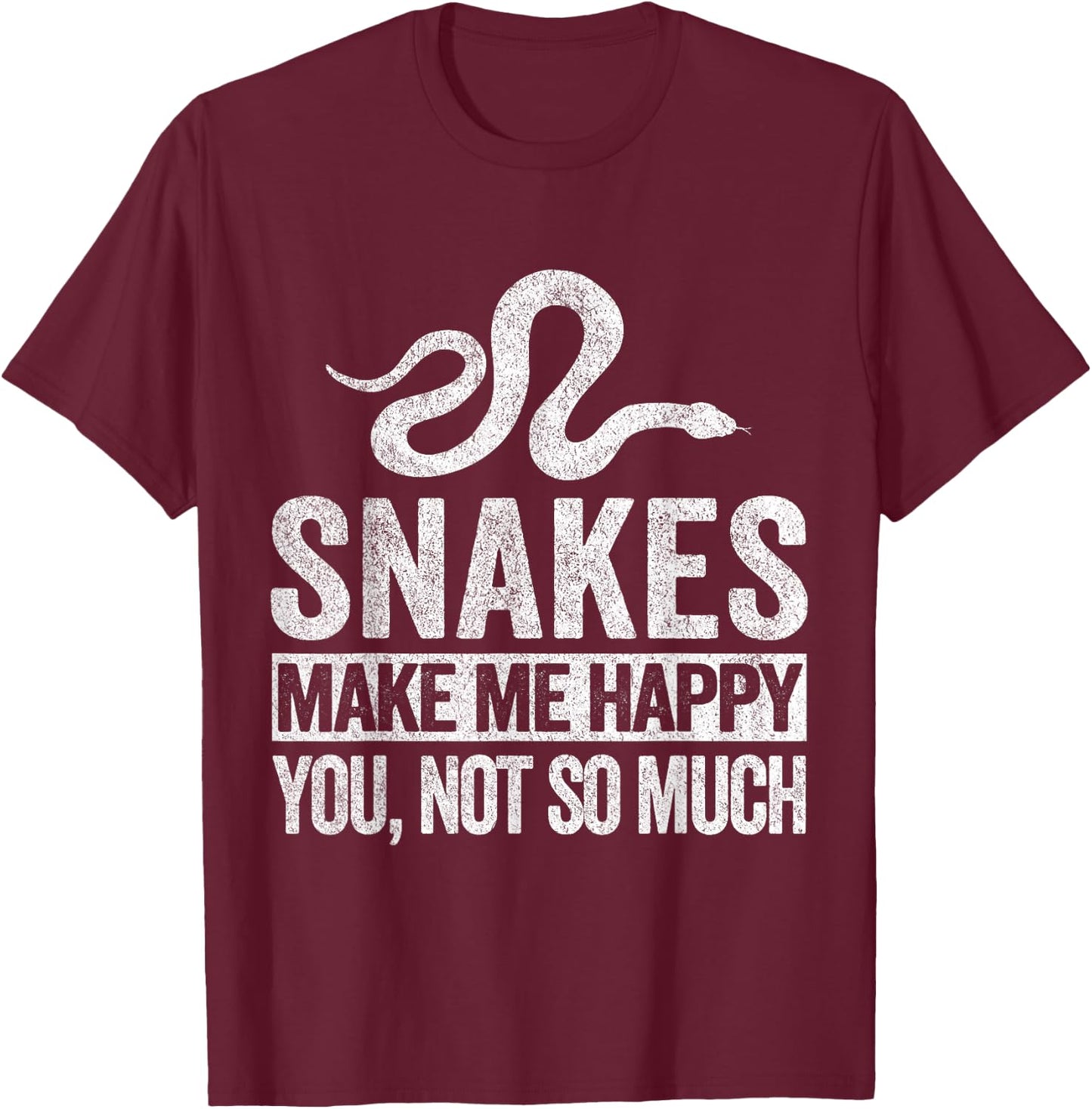 Snake Lover Funny Snake Quote Retro T-Shirt - T-Shirt | Maroon