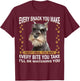 Every Snack You Make Funny Miniature Schnauzer Dog Mom Dad T-Shirt - T-Shirt | Maroon