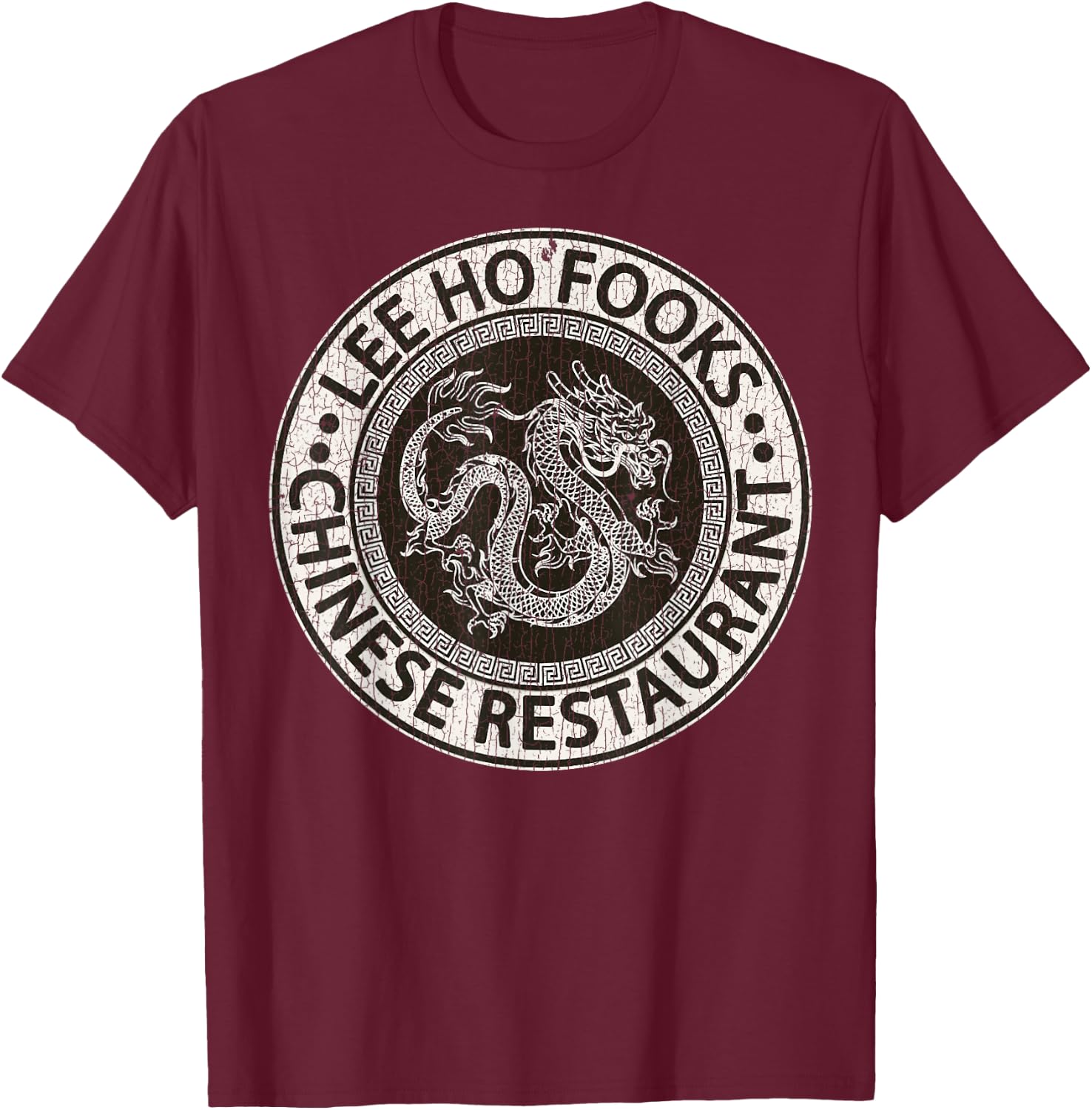 Vintage Lee Ho Fooks Chinese Restaurant T-Shirt - T-Shirt | Maroon