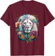 Lion colorful lions From Africa Day of the Dead T-Shirt - T-Shirt | Maroon