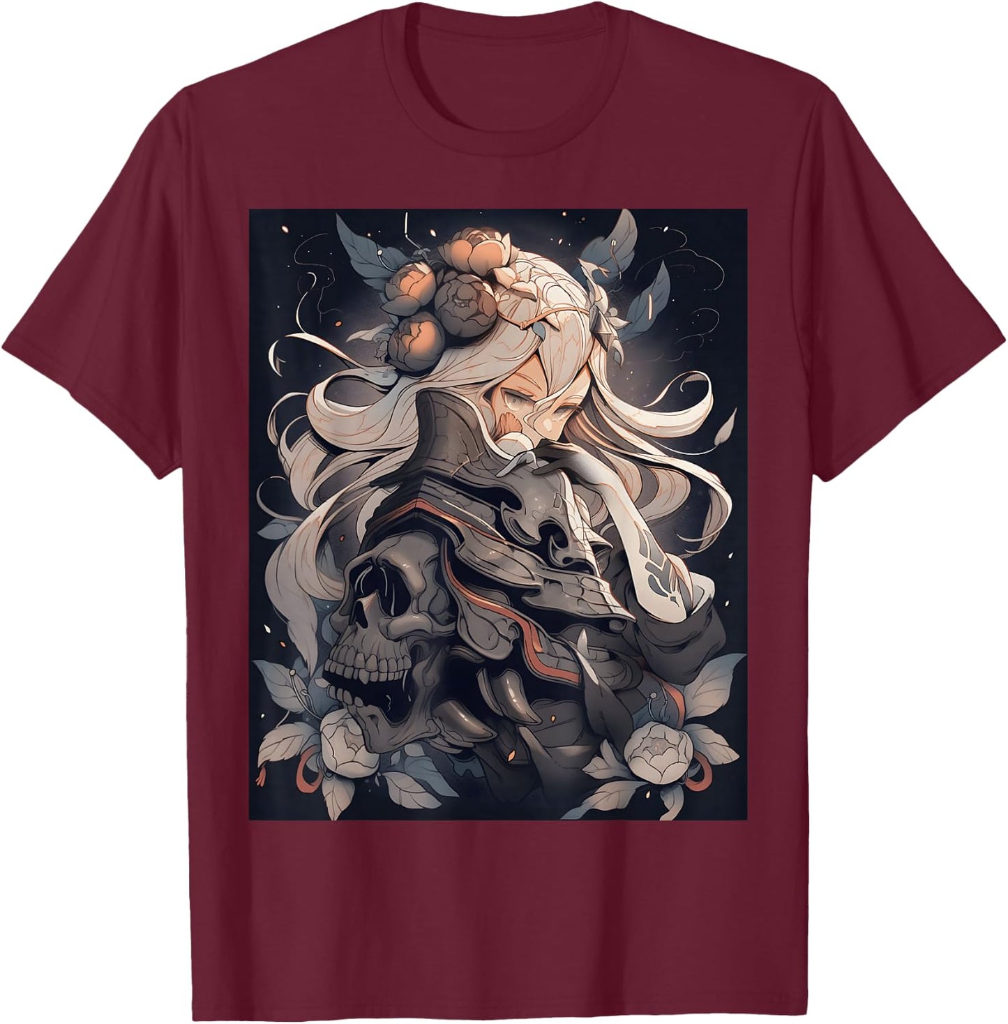 Rockabilly Style 80s Cartoon Anime Japanese Women Kids T-Shirt - T-Shirt | Maroon