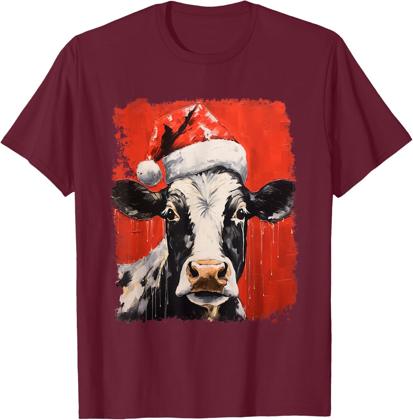 Farm Animals Christmas T-Shirt - T-Shirt | Maroon