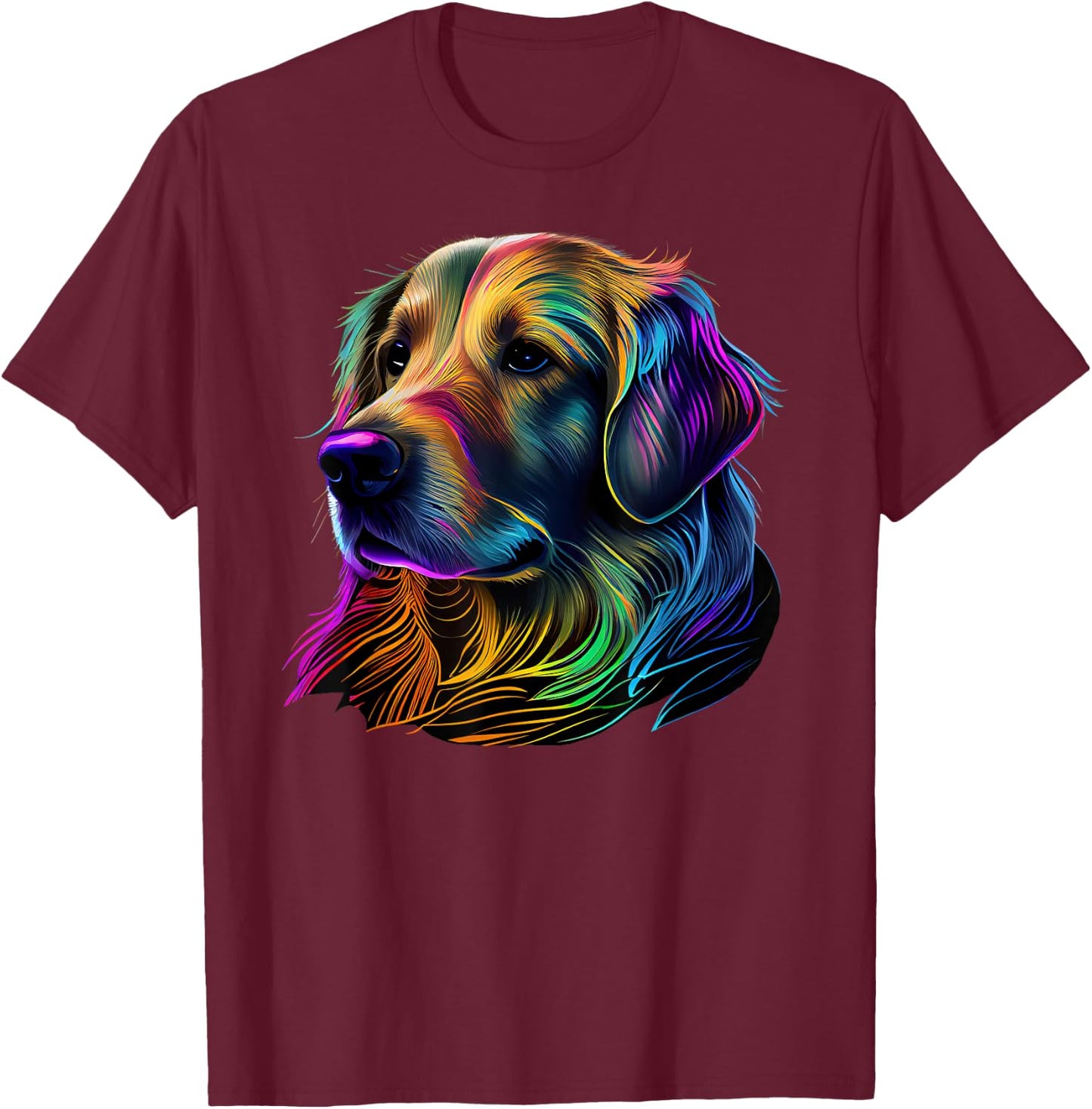 Golden Retriever Pop Art Golden Retriever Lovers T-Shirt - T-Shirt | Maroon