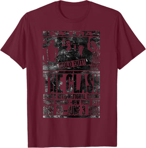 The Clash - Bonds Flyer Poster T-Shirt - T-Shirt | Maroon