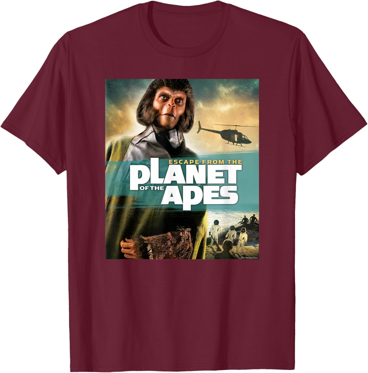 Escape from the Planet of the Apes 1971 Dr Zira Movie Poster T-Shirt - T-Shirt | Maroon