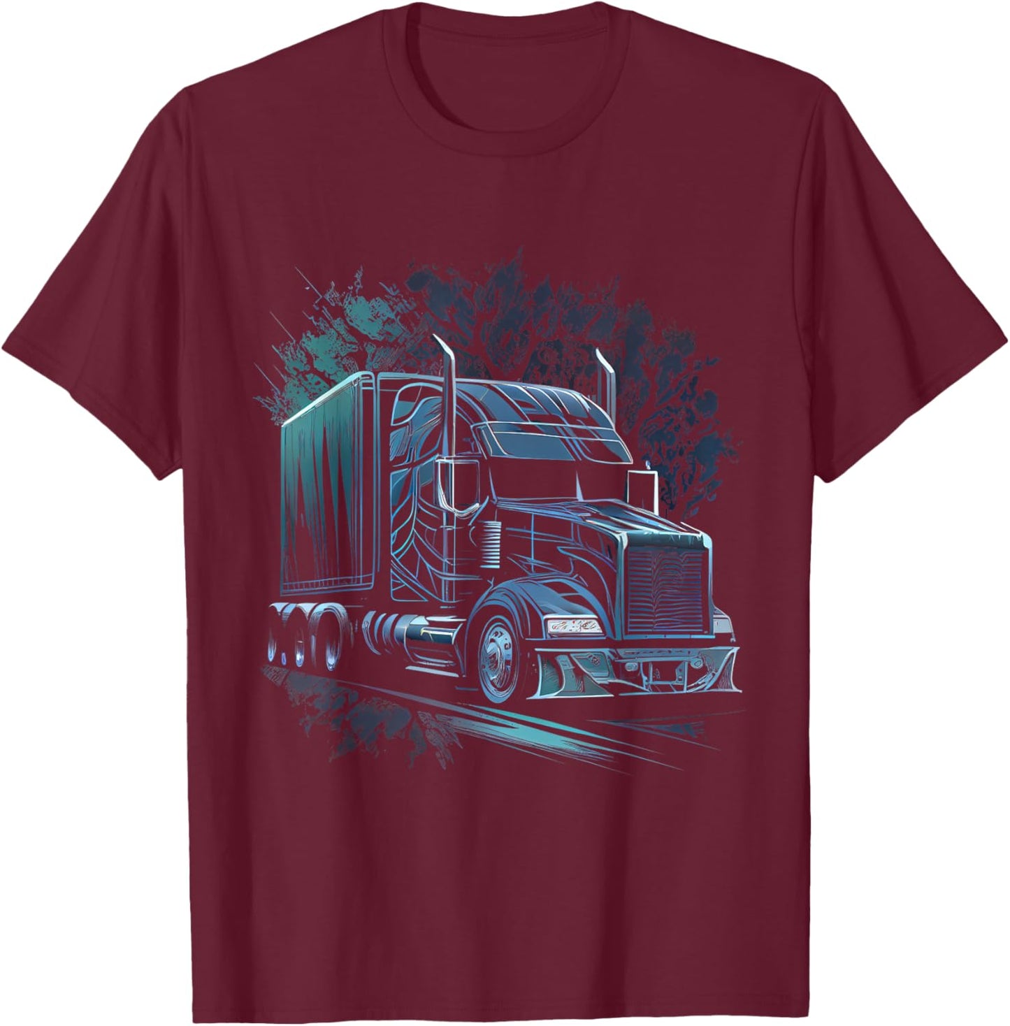 Truck Driver 18 Wheel Trucker T-Shirt - T-Shirt | Maroon